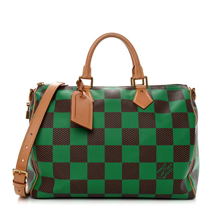 Louis Vuitton Damier Pop Speedy Bandouliere 40 Green 1 of 12