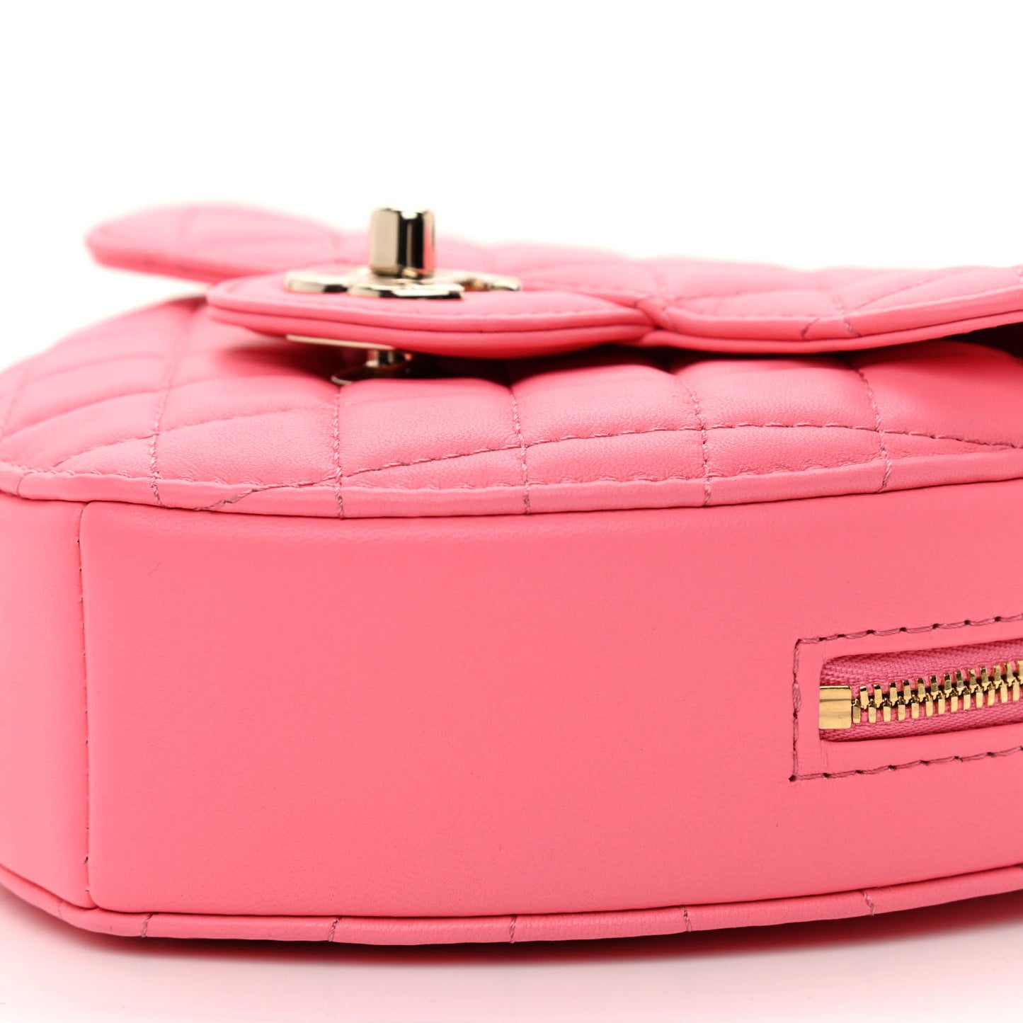 Lambskin Quilted CC In Love Heart Bag Pink