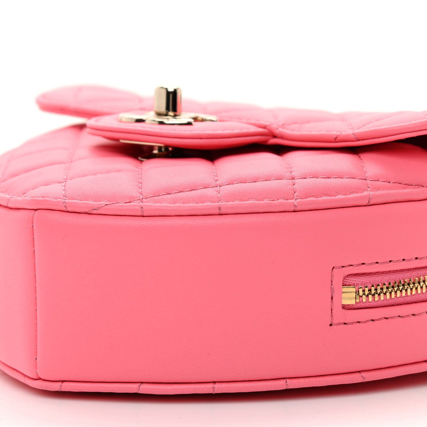 Chanel Lambskin Quilted CC In Love Heart Bag Pink 10 of 11