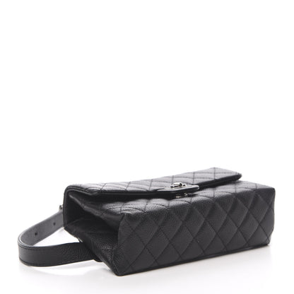 Chanel Grained Calfskin Quilted 2.55 Reissue Flap Belt Bag Clutch Black 4 of 13