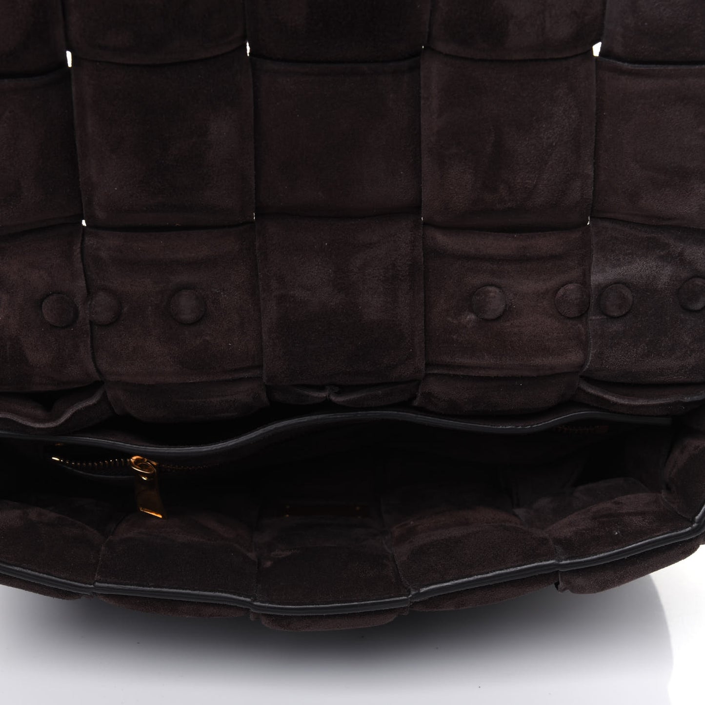 Suede Maxi Intrecciato Padded Chain Cassette Crossbody Bag Fondant
