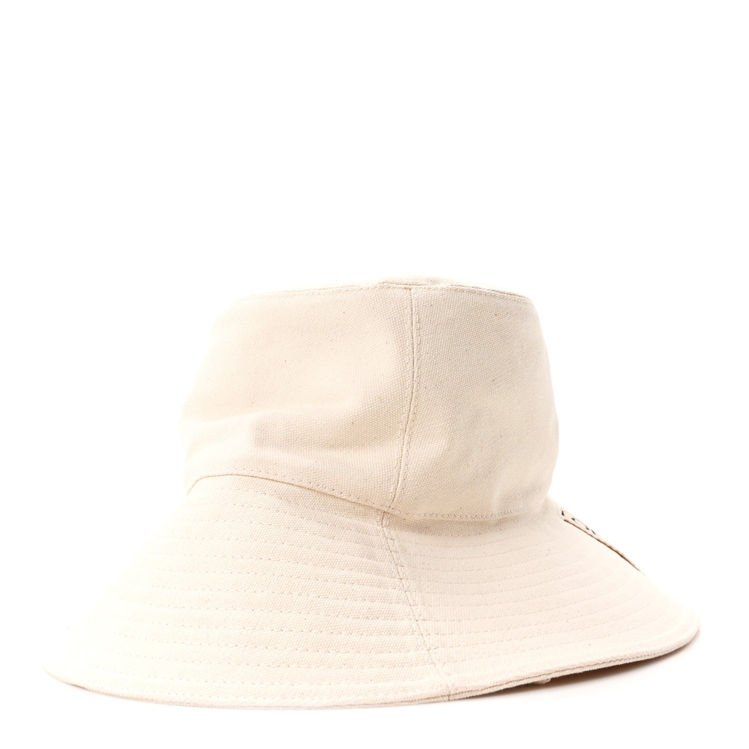 Loewe Canvas Calfskin Fisherman Bucket Hat 57 Soft White 5 of 8