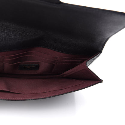 Chanel Caviar Quilted Square Flap Clutch Black 5 of 8