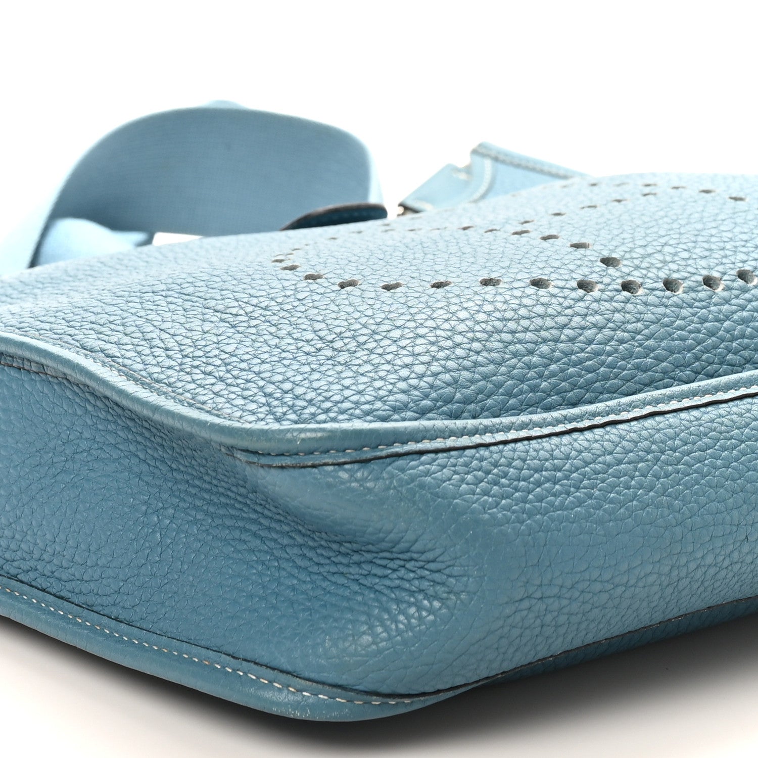 Hermes Taurillon Clemence Evelyne PM Blue Jean 9 of 10