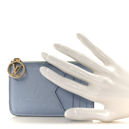 Louis Vuitton Empreinte Monogram Zipped Romy Card Holder Bleu Nuage 2 of 7