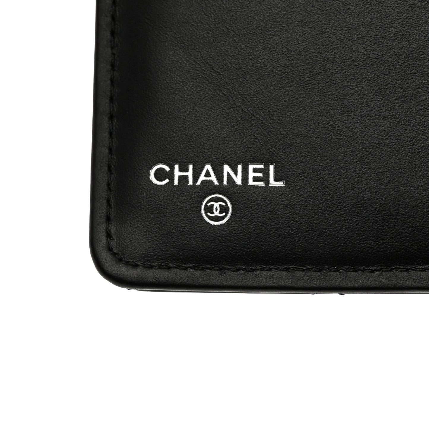 Patent Calfskin Quilted Yen Wallet Black Black