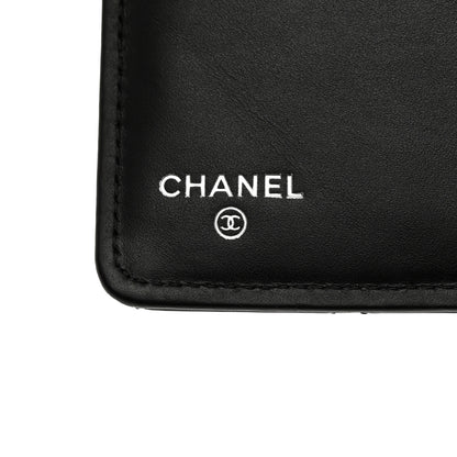 Chanel Patent Calfskin Quilted Yen Wallet Black Black 6 of 8