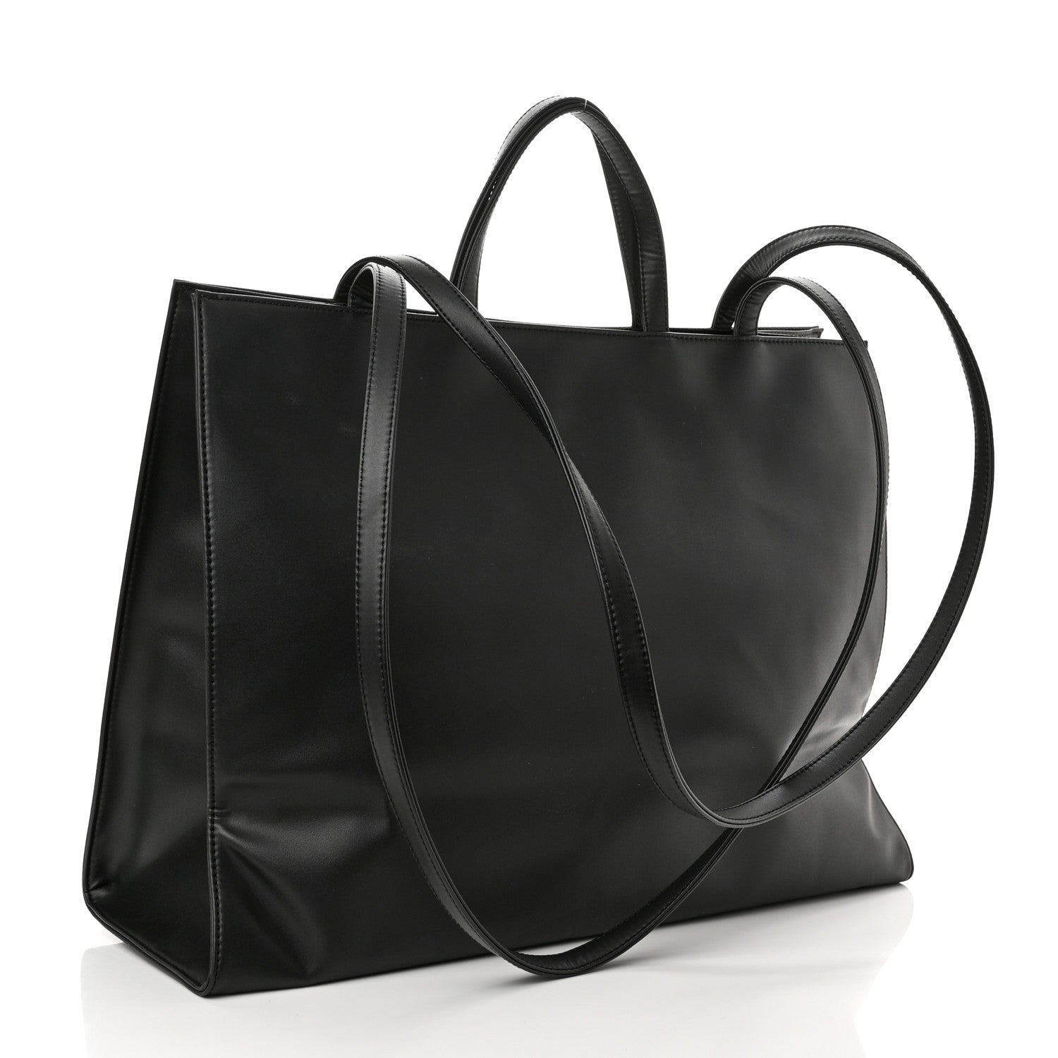 Telfar Vegan Leather Large Shopping Bag Black 3 of 10
