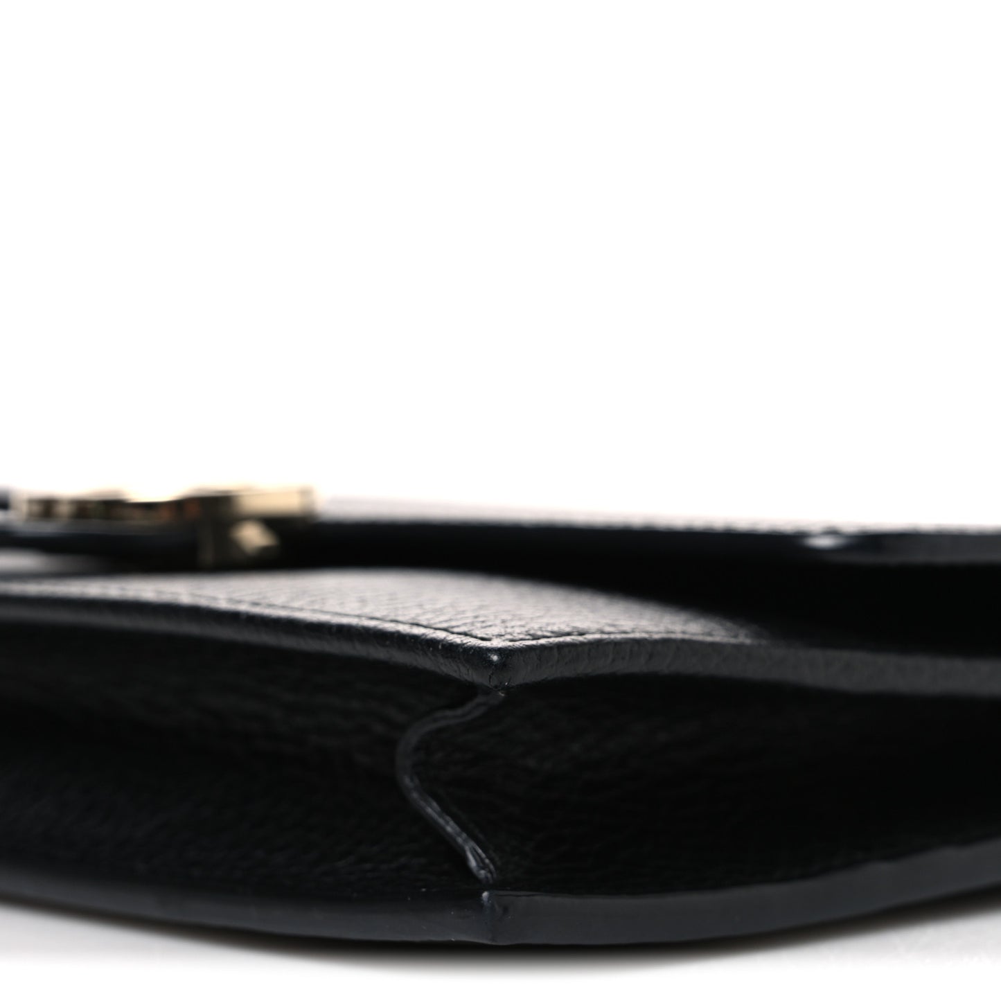 Dollar Calfskin Interlocking G Chain Wallet Black