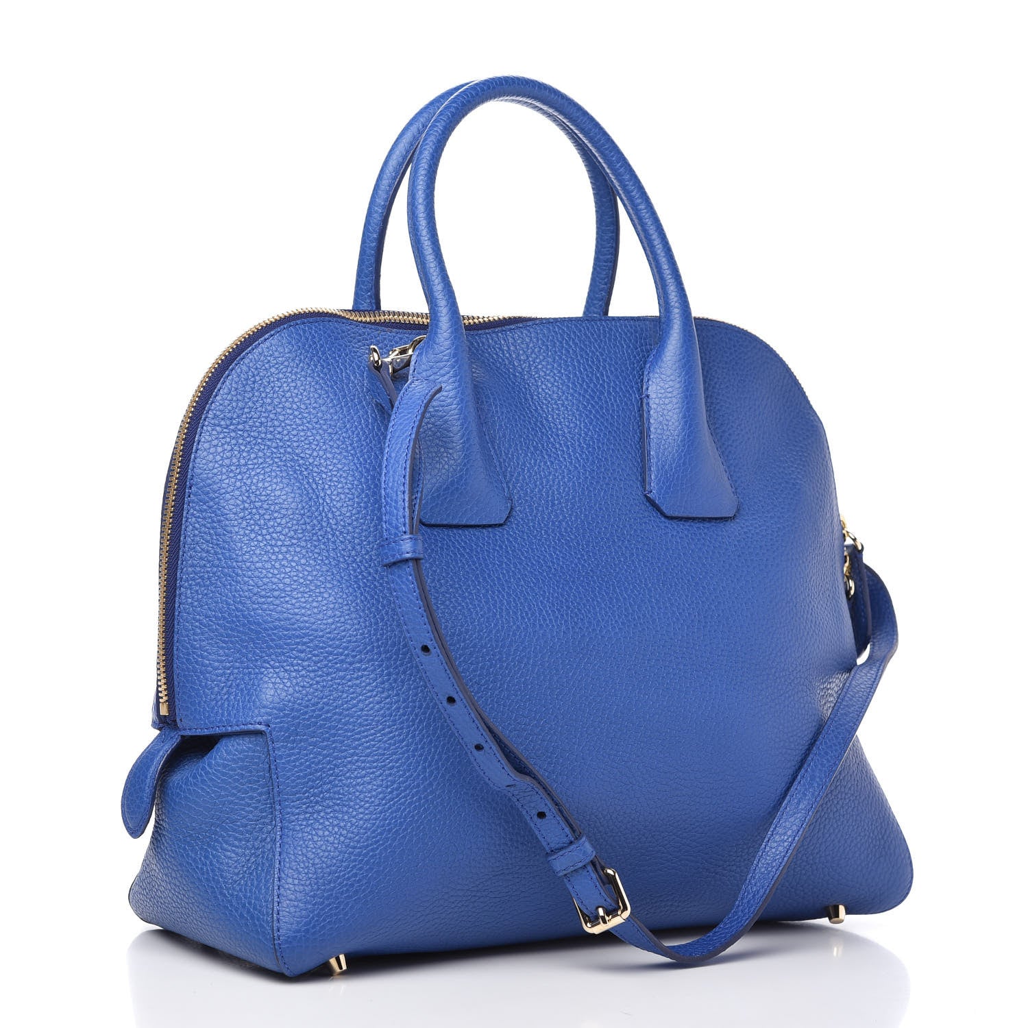 Burberry London Grainy Calfskin Medium Greenwood Bowling Bag Brilliant Blue 3 of 10