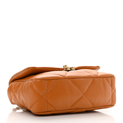 Chanel Lambskin Quilted Medium Chanel 19 Flap Light Brown 4 of 10