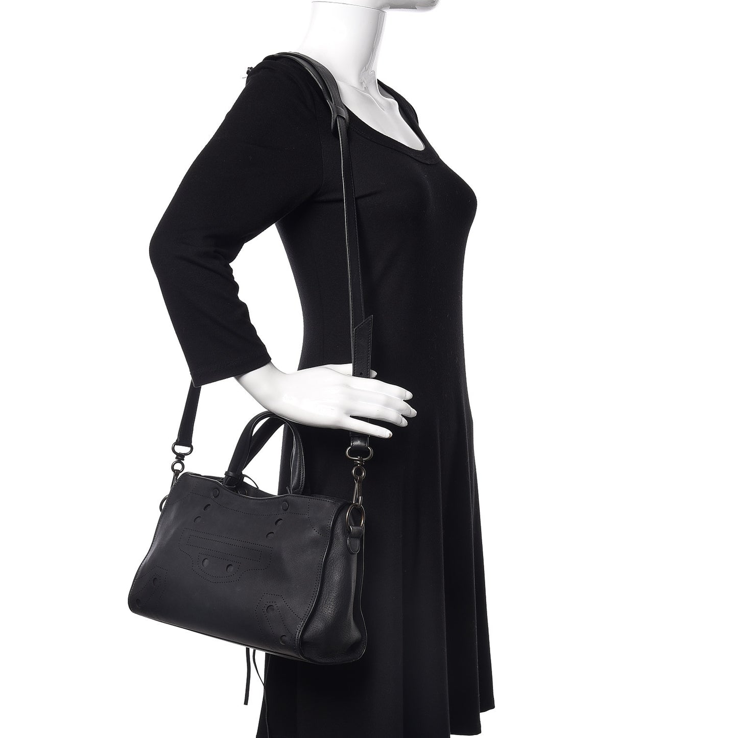 Veau Soyeux Perforated Blackout Hardware S City Black