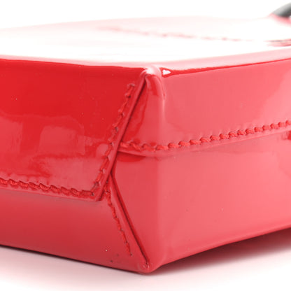 Balenciaga Patent Calfskin Logo Shopping Phone Holder Bag Bright Red 10 of 10