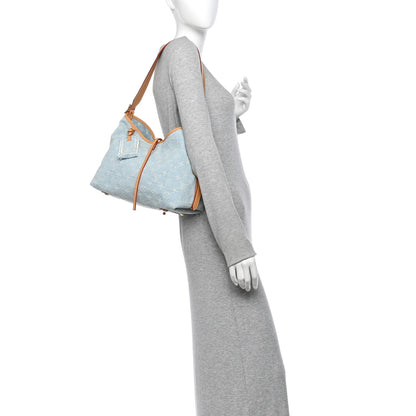 Louis Vuitton Monogram Denim CarryAll PM Sky Blue 2 of 10