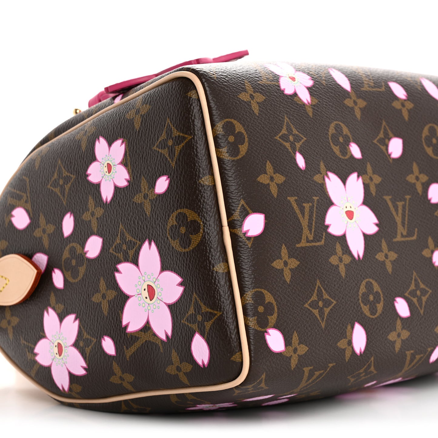 LV X TM Monogram Cherry Blossom Speedy Bandouliere 25 Sakura Brown