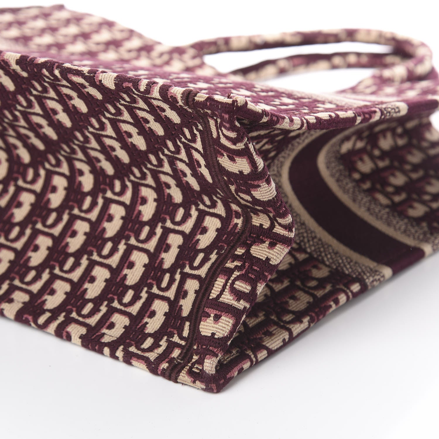 Christian Dior Oblique Large Book Tote Burgundy Multicolor 6 of 8