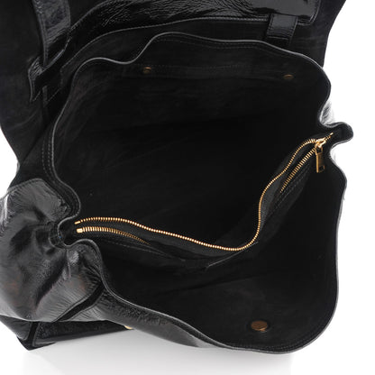 Saint Laurent Patent Large Muse Two Tote Black 7 of 7