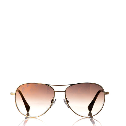 Louis Vuitton Conspiration Pilote Sunglasses Z0164U Gold 2 of 7