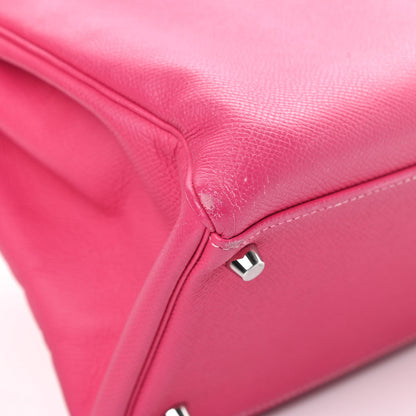 Hermes Epsom Candy Kelly Retourne 35 Rose Tyrien Rubis 9 of 31