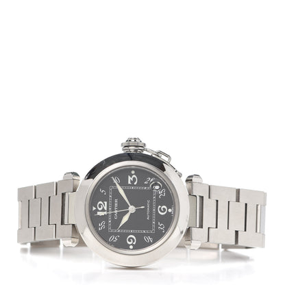 Cartier Stainless Steel 35mm Pasha C Automatic Watch Black 2 of 5
