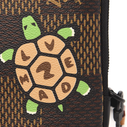 Louis Vuitton X NIGO Giant Damier Ebene Tortoise Double Phone Pouch 10 of 10
