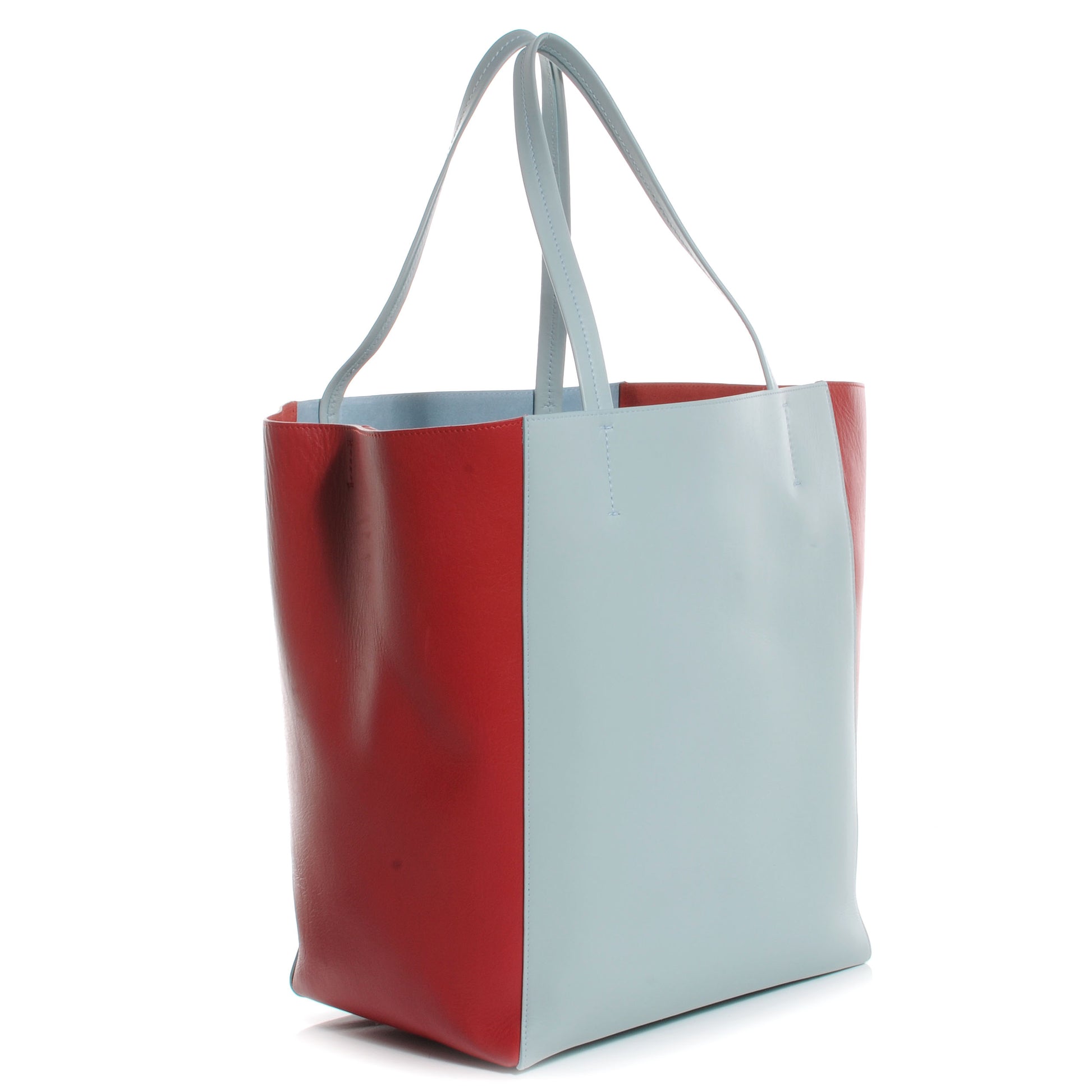 Celine Lambskin Large Phantom Luggage Bi-Cabas Glacier Red 3 of 7