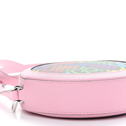 Gucci GG Supreme Monogram Psychedelic Round Shoulder Bag Black Multicolor Sugar Pink 8 of 9
