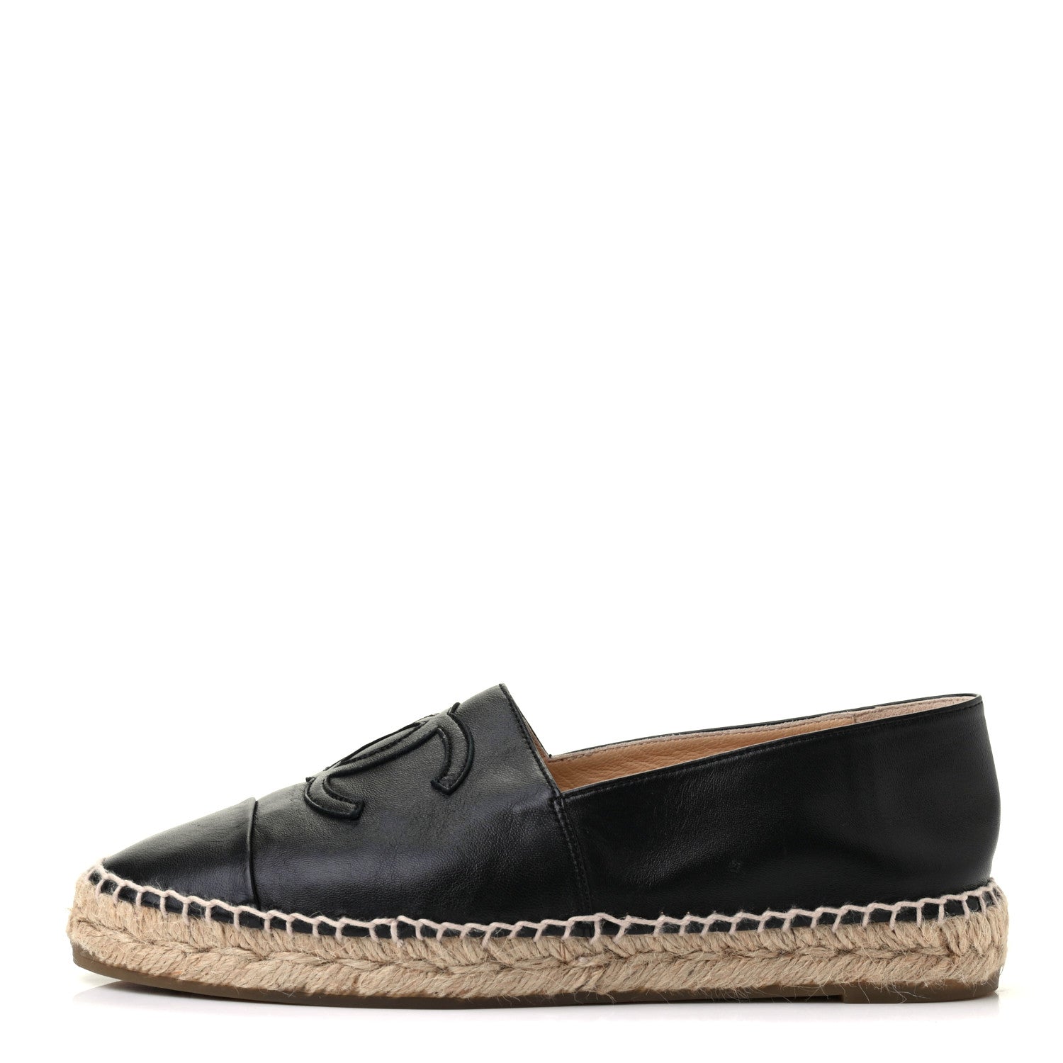 Chanel Lambskin CC Espadrilles 39 Black 1 of 10