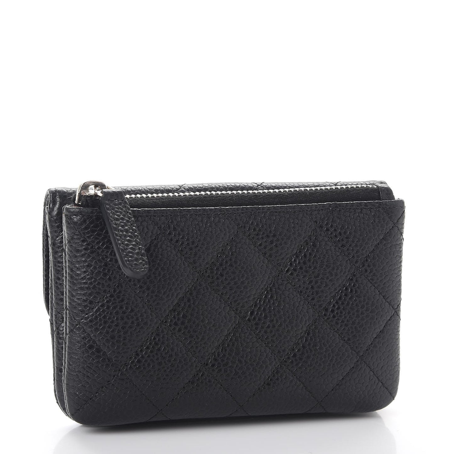 Caviar Quilted Coin Purse Black