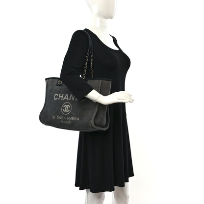 Chanel Canvas Small Deauville Tote Grey 2 of 11