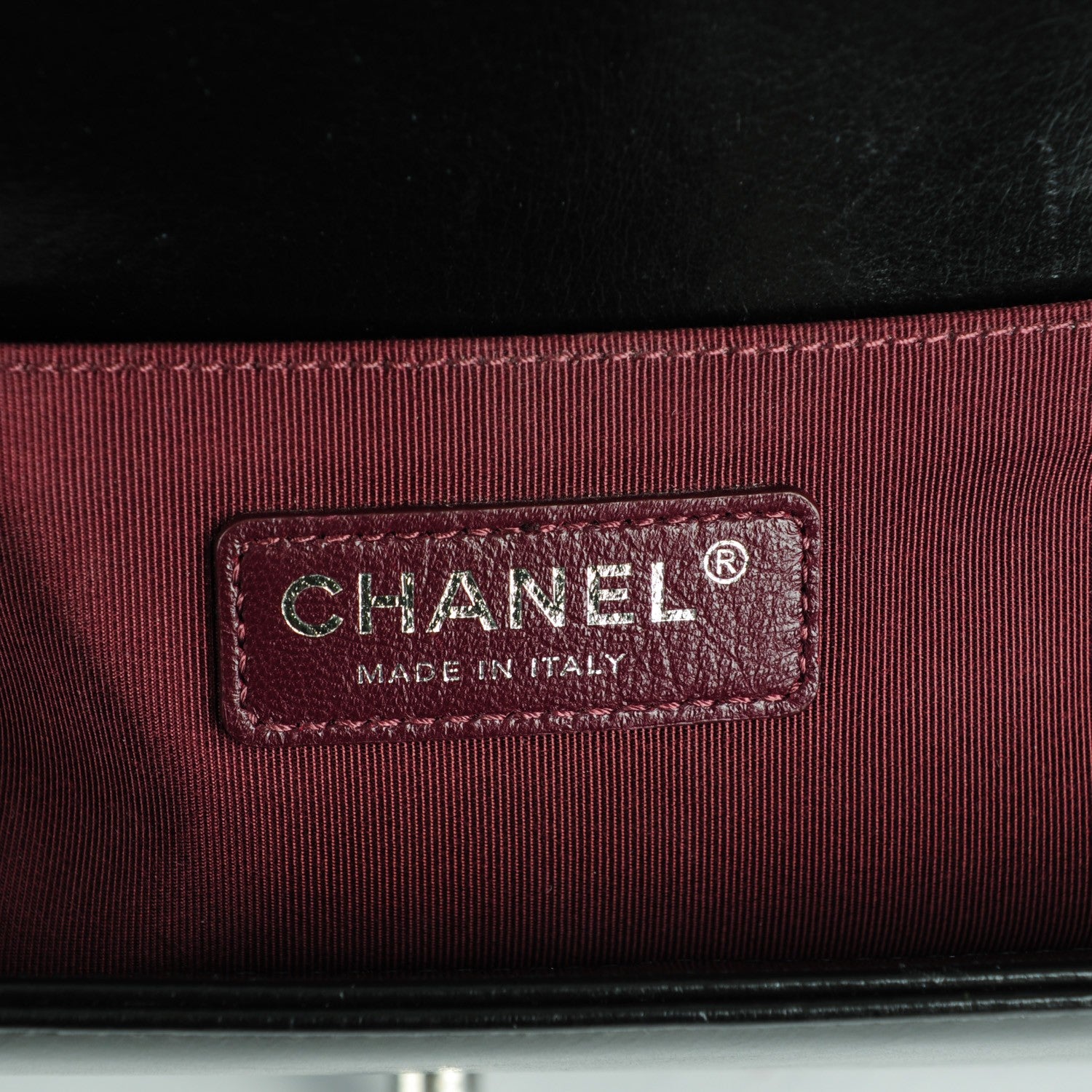 Chanel Glazed Calfskin Quilted Medium Boy Chained Flap Black 7 of 8