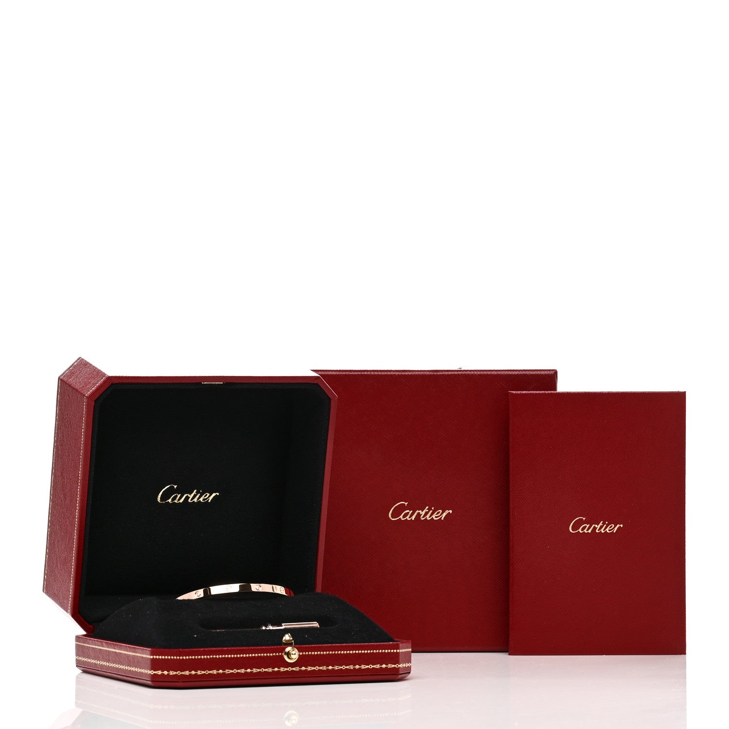 Cartier 18K Pink Gold 6 Diamond Small LOVE Bracelet 16 5 of 5