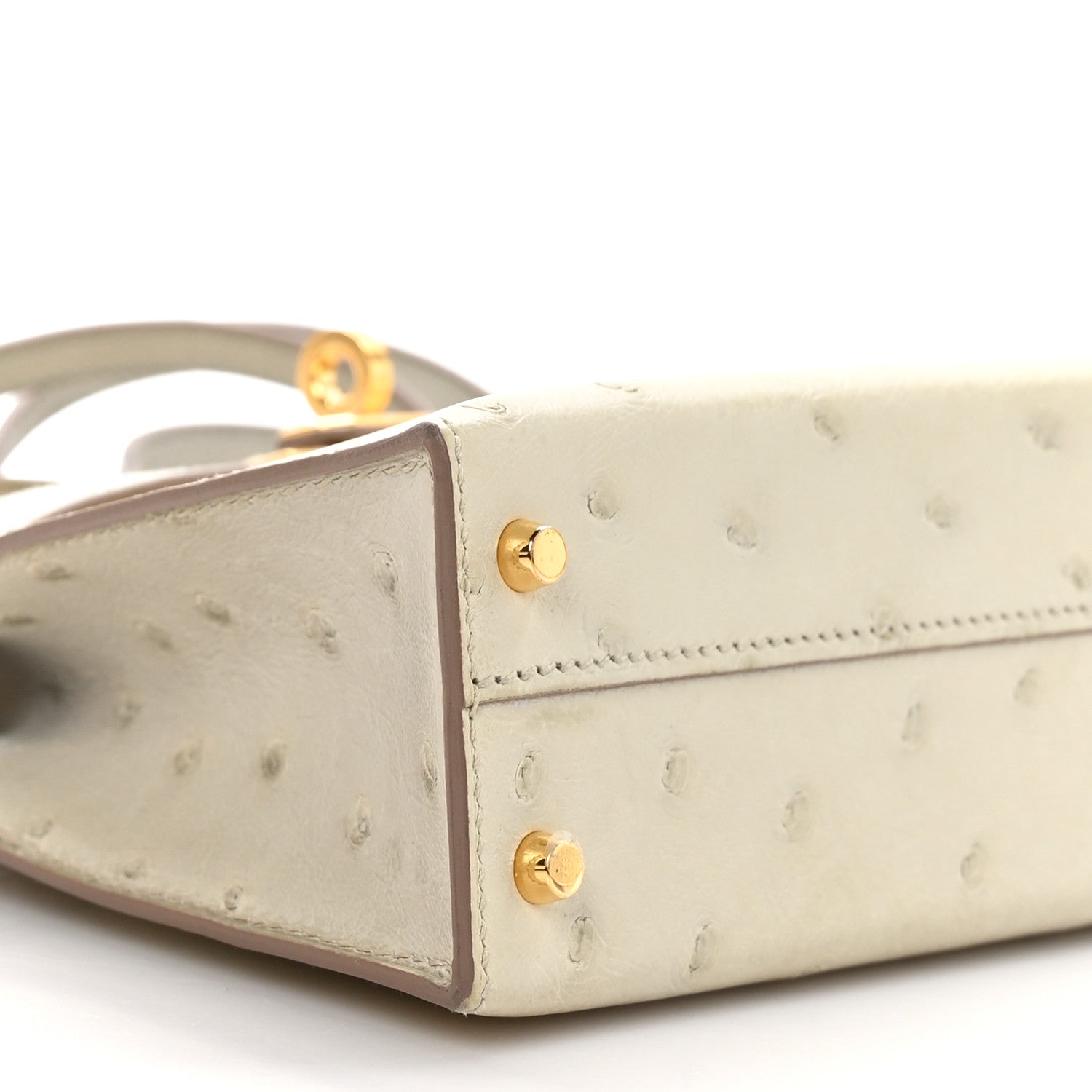 Hermes Ostrich Horseshoe Kelly Sellier Mini 20 Parchemin 9 of 11
