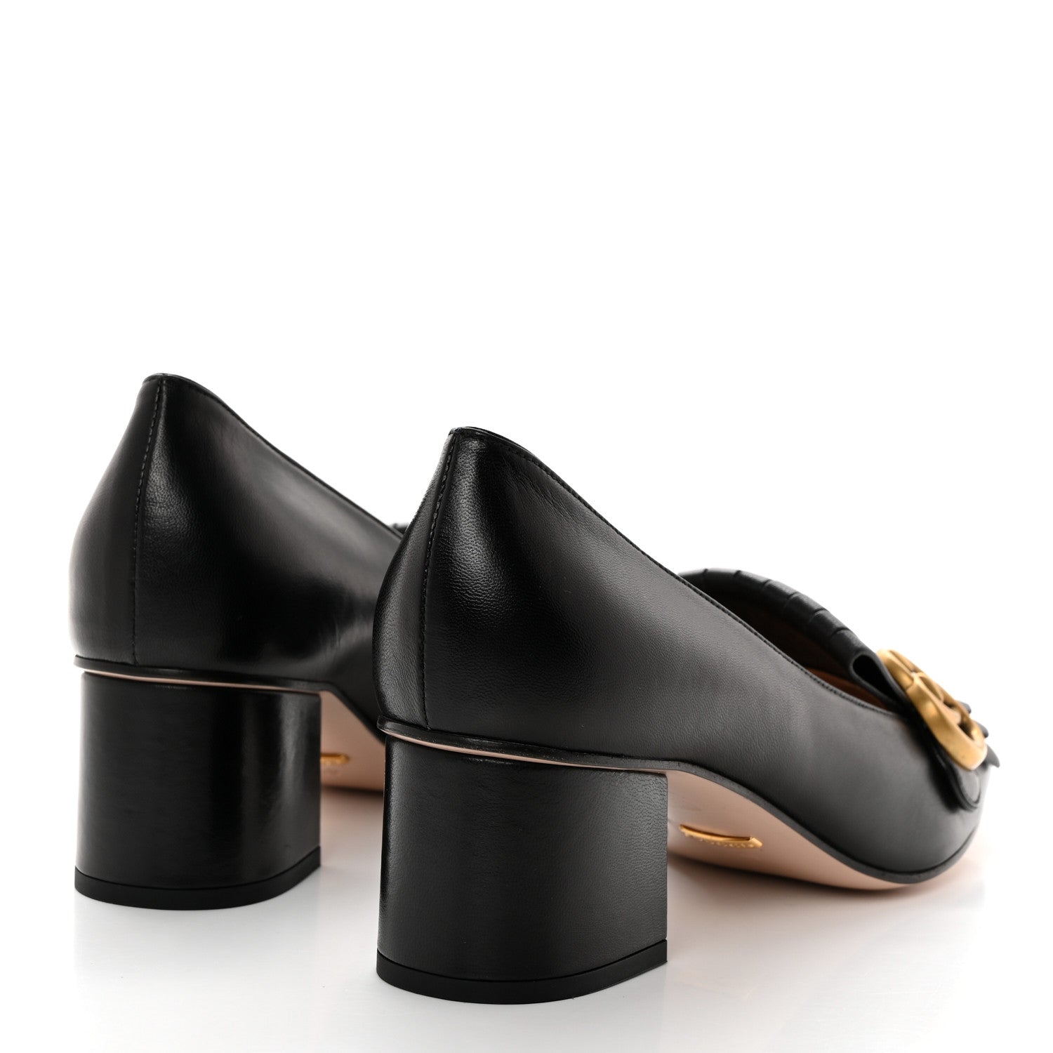 Gucci Malaga Kid GG Marmont Fringe 50mm Loafer Pumps 40 Black 4 of 9