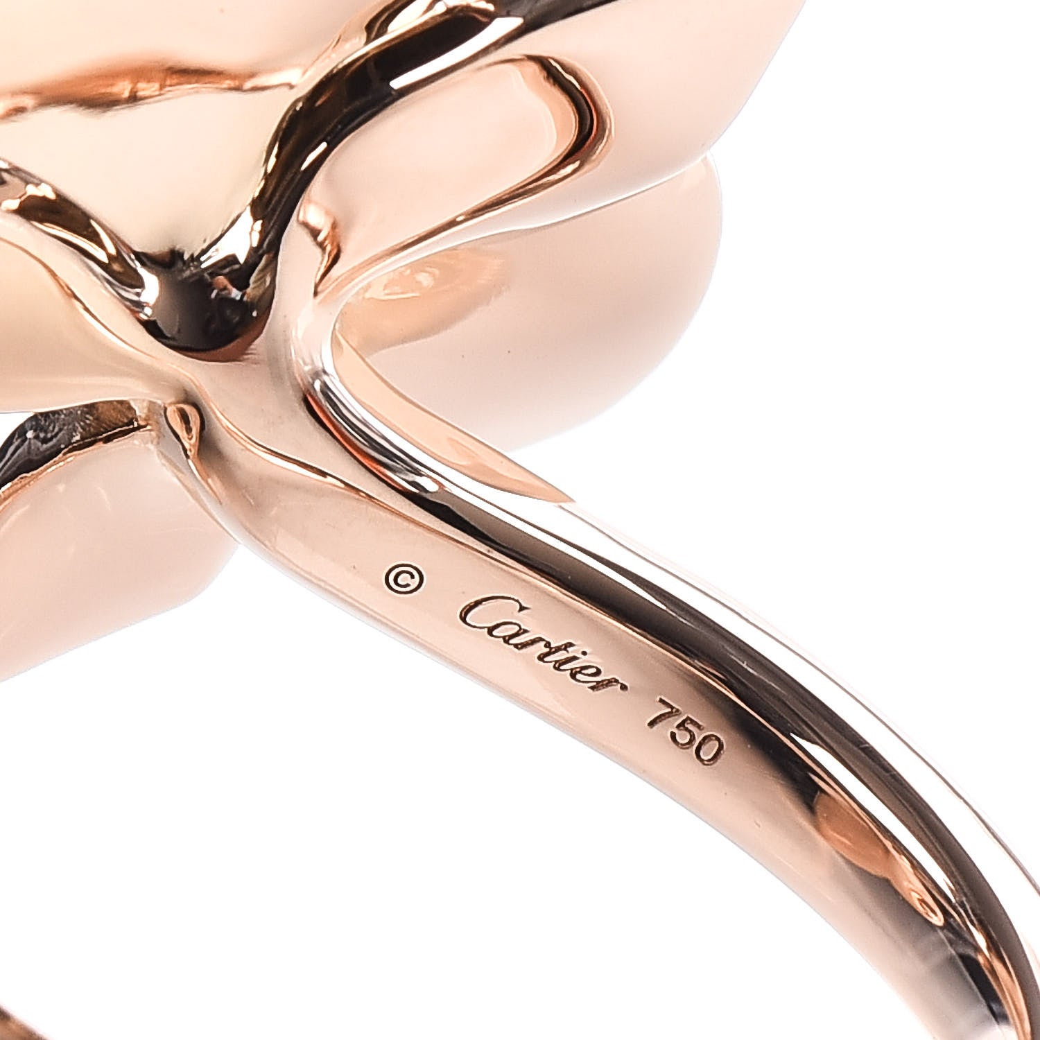 Cartier 18K Pink Gold Diamond Caresse D'Orchidees Par Ring 50 5.25 4 of 6