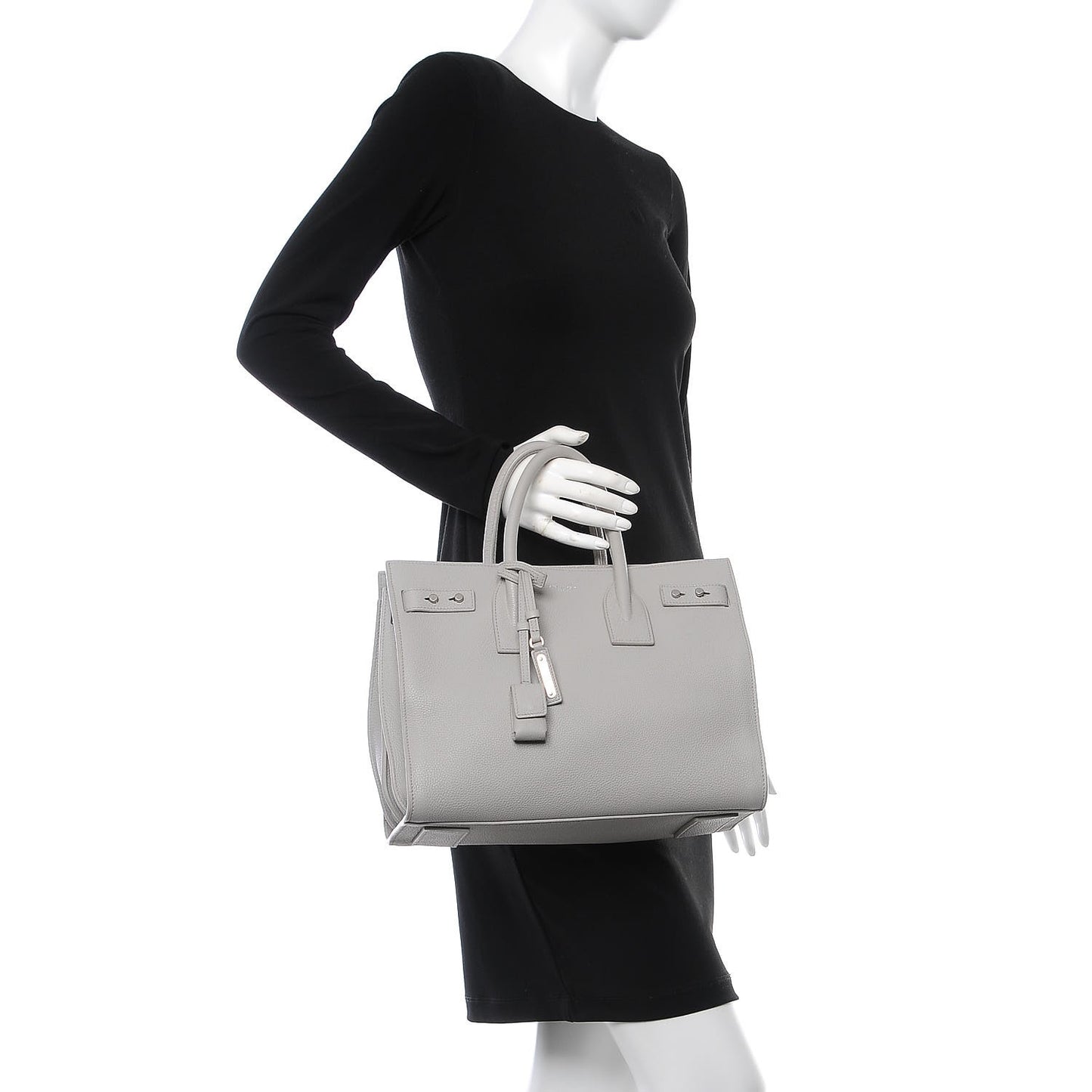 Grained Calfskin Small Supple Sac De Jour Souris