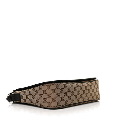 Gucci Monogram Large Flap Messenger Bag Beige Dark Brown 4 of 16