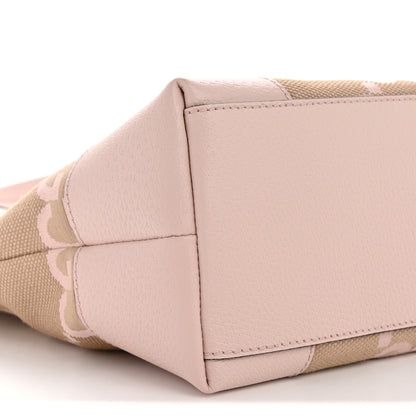 Gucci Monogram Jumbo GG Textured Dollar Calfskin Medium Ophidia Shopping Tote Beige Perfect Pink 9 of 11
