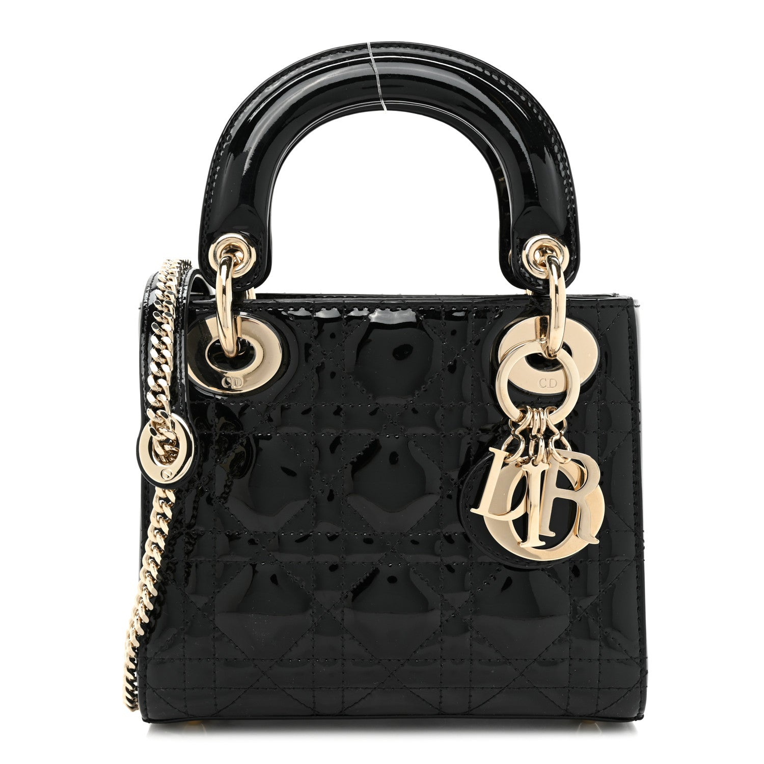 Christian Dior Patent Cannage Mini Lady Dior Black 1 of 9