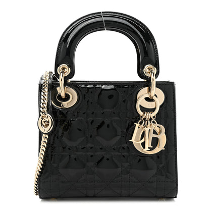 Christian Dior Patent Cannage Mini Lady Dior Black 1 of 9