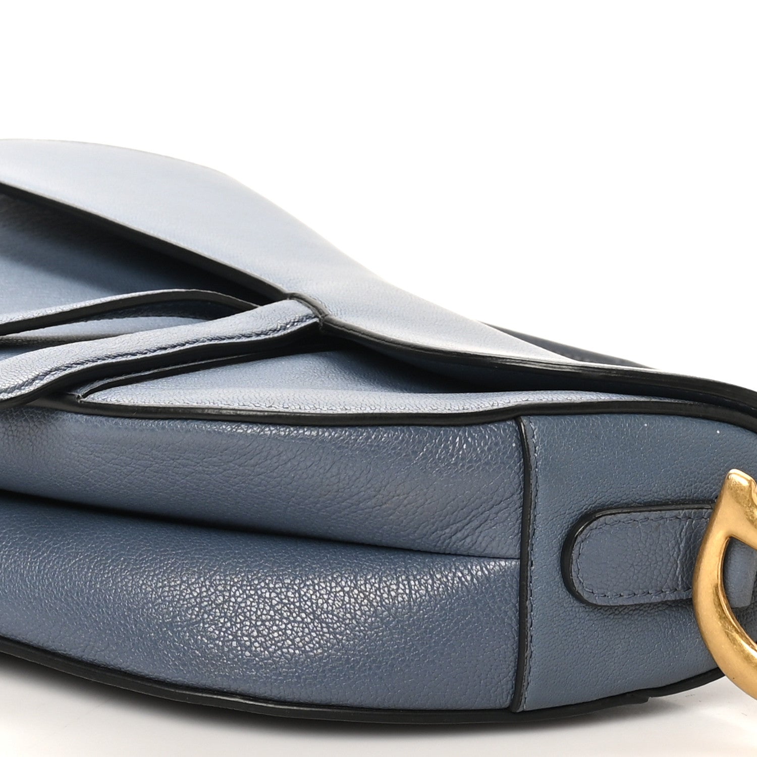 Christian Dior Shiny Goatskin Saddle Bag Cloud Blue 10 of 10