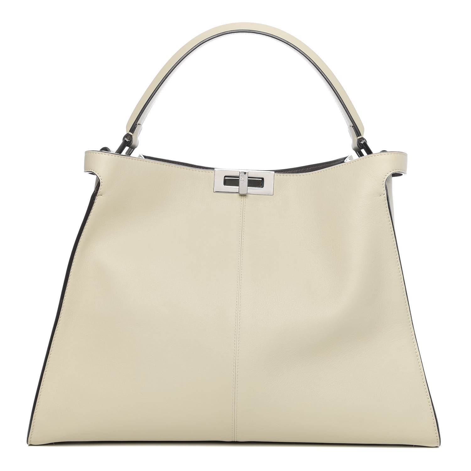 Fendi Vitello Seta Century Large Peekaboo X-Lite Latte Balena 1 of 10