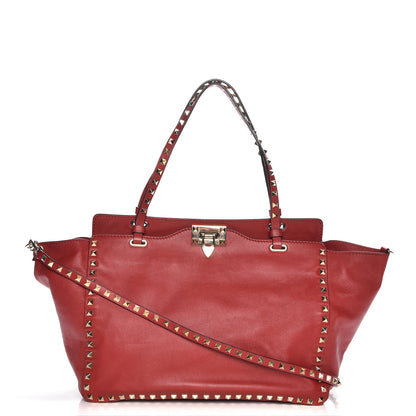 Valentino Garavani Vitello Medium Rockstud Tote Rosso Valentino 1 of 7