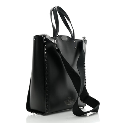 Valentino Garavani Grainy Calfskin Rockstud Alcove Tote Black 3 of 12