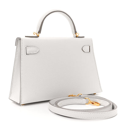 Hermes Epsom Mini Kelly Sellier 20 Gris Pale 3 of 11