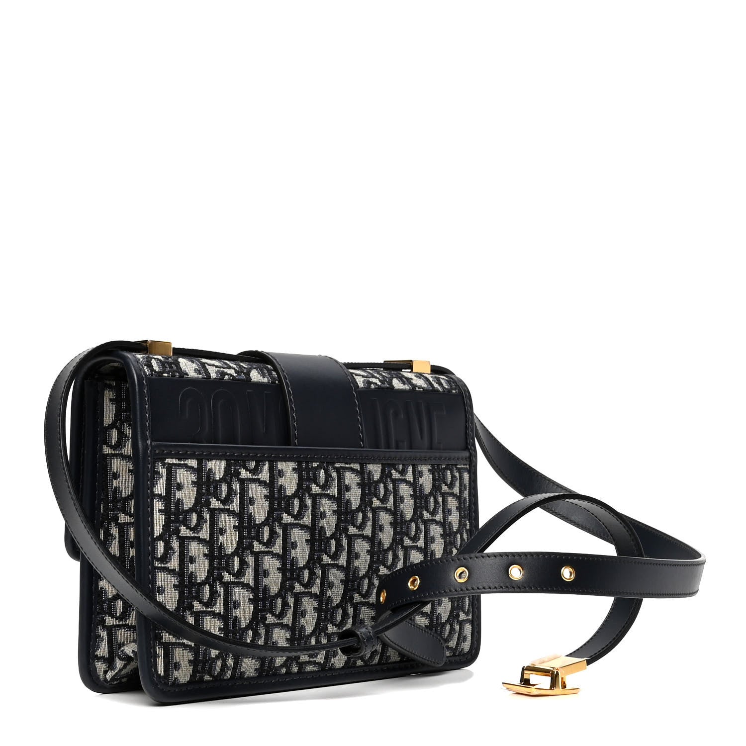 Christian Dior Oblique 30 Montaigne Flap Bag Blue 2 of 5