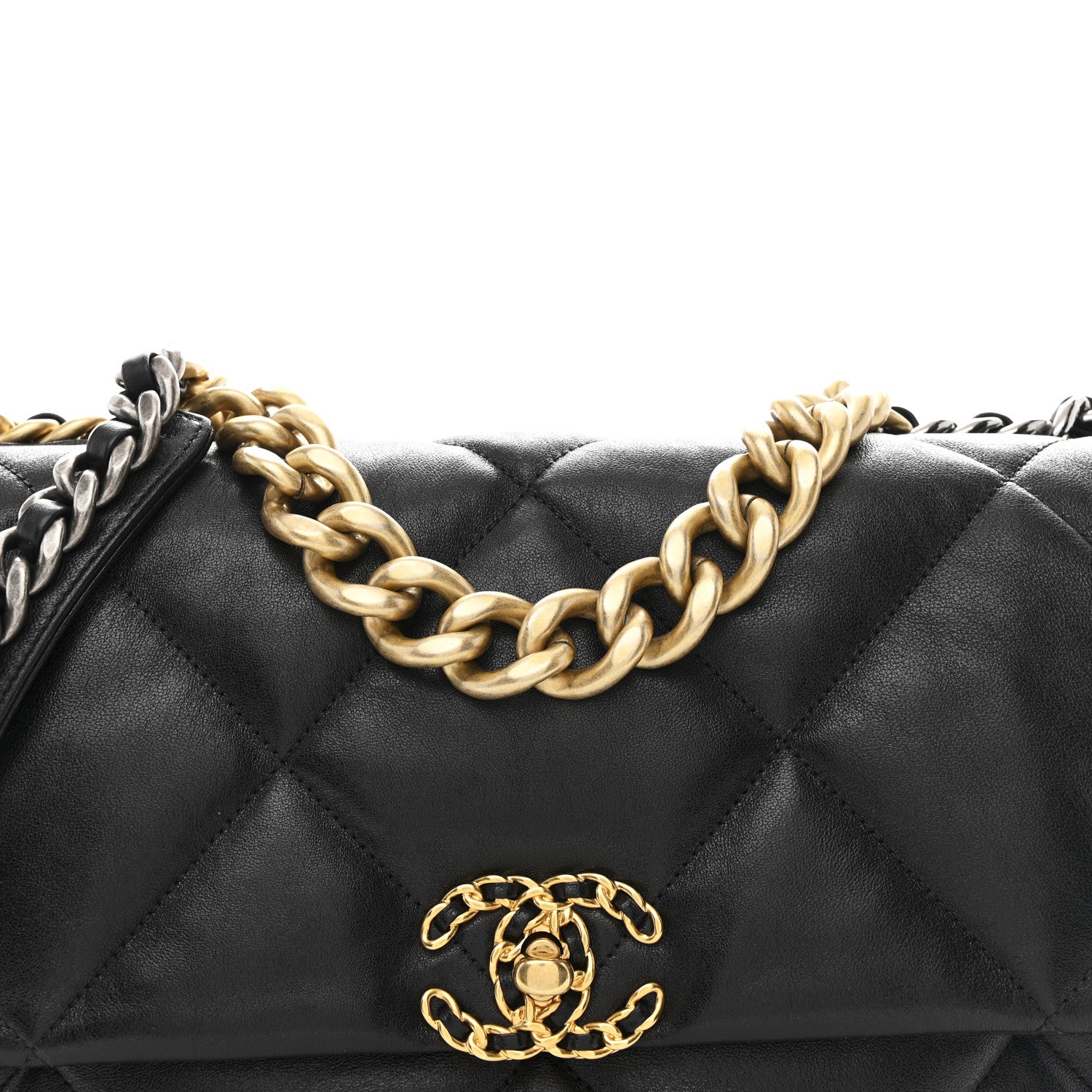 Chanel Lambskin Quilted Large Chanel 19 Flap Black 8 of 10