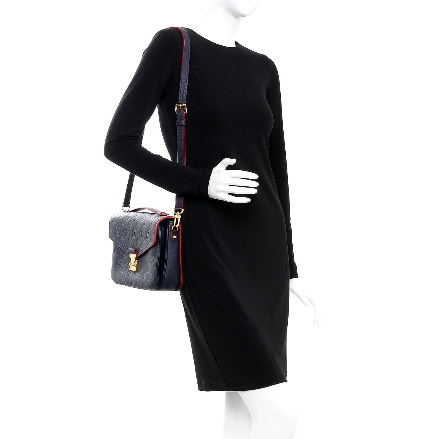 Louis Vuitton Empreinte Pochette Metis Marine Rouge 2 of 9