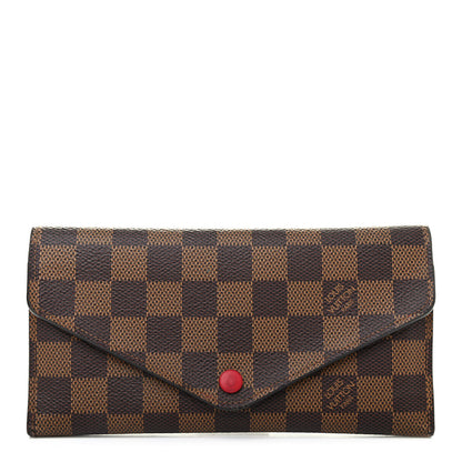 Louis Vuitton Damier Ebene Josephine Wallet Red 1 of 4