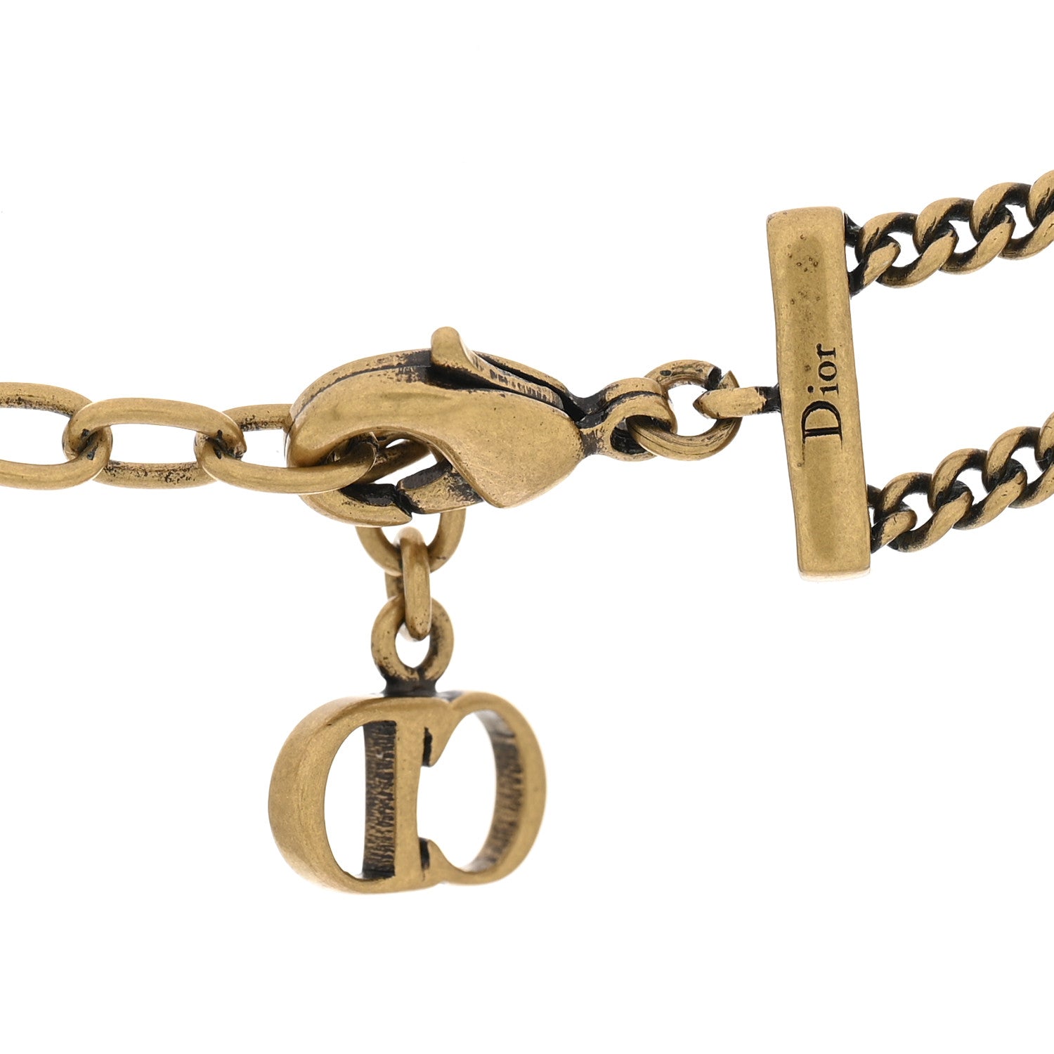 Christian Dior Metal J'Adior Choker Necklace Aged Gold 1742509